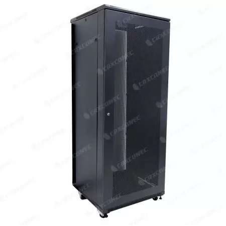 Шкаф сетевой стойки с защищенным замком и вентилируемой дверью - Шкаф сетевой стойки с защищенным замком и вентилируемой дверью